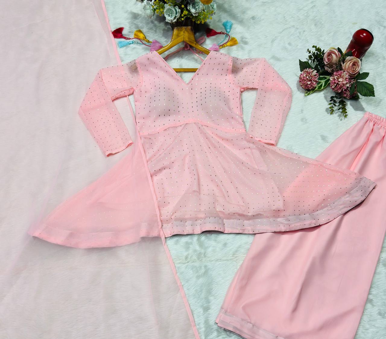 Premium Readymade Sharara Suit Set (3 PCS)