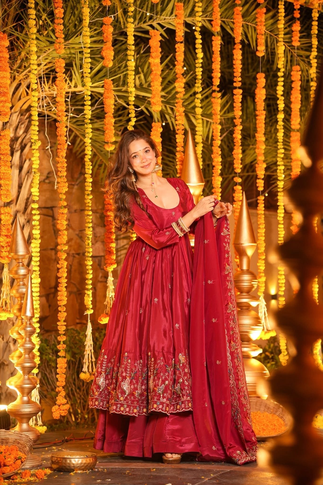 Sangrida Organza Anarkali Suit Set