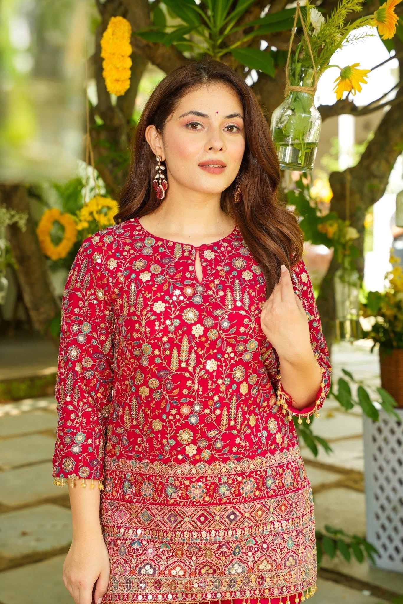 Bejewel Pink Heavy Co-Ord Set