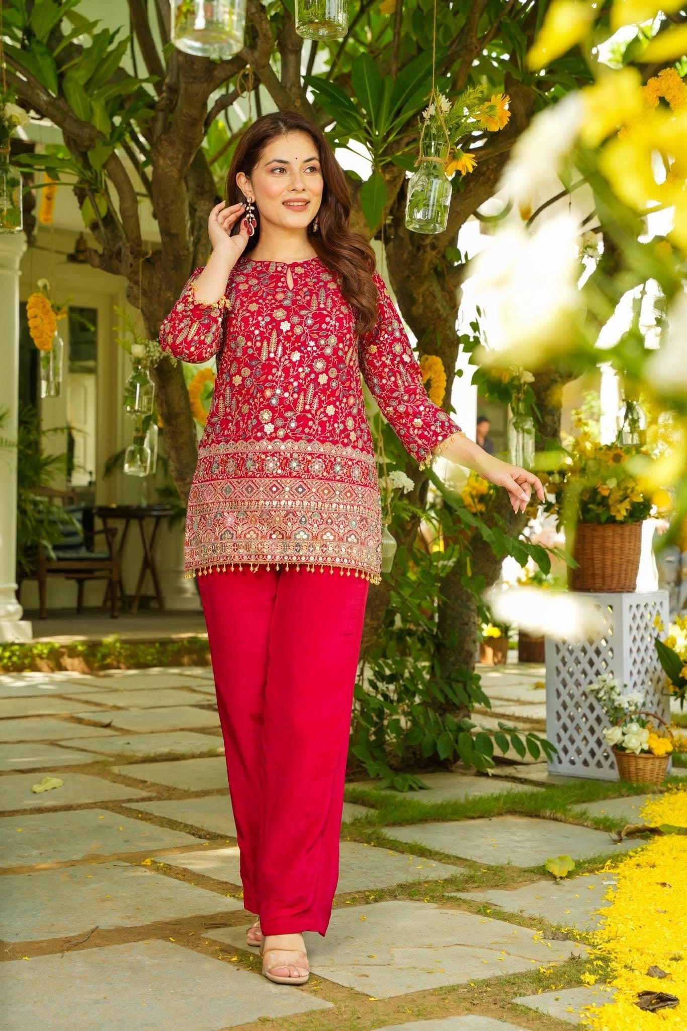 Bejewel Pink Heavy Co-Ord Set