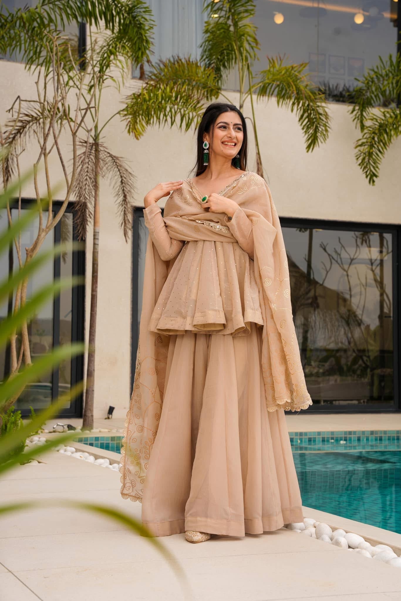 Golden Sand Elegant Kurta Set